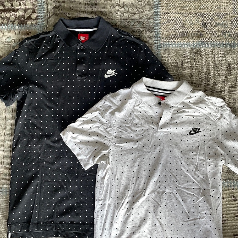 Nike polka dot collared tee